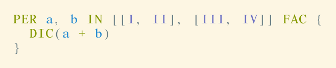 PER destructuring