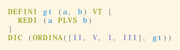 ORDINA with comparator